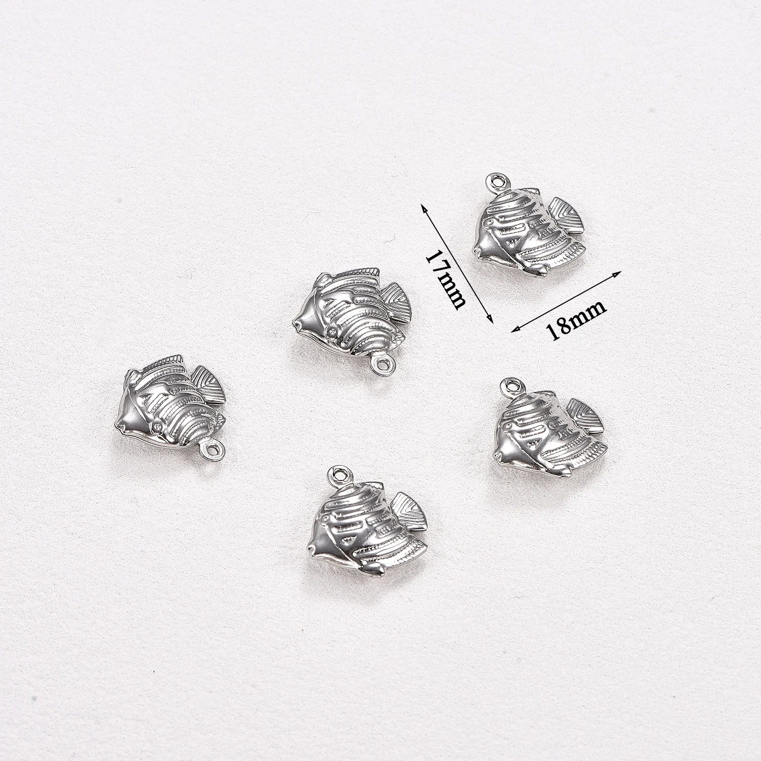 10 Stück Edelstahl-Anhänger Delfin, Seestern, Muschel, Komponenten für die Schmuckherstellung, Tier-Schmuck, DIY-Zubehör, Großhandel – Detail 6