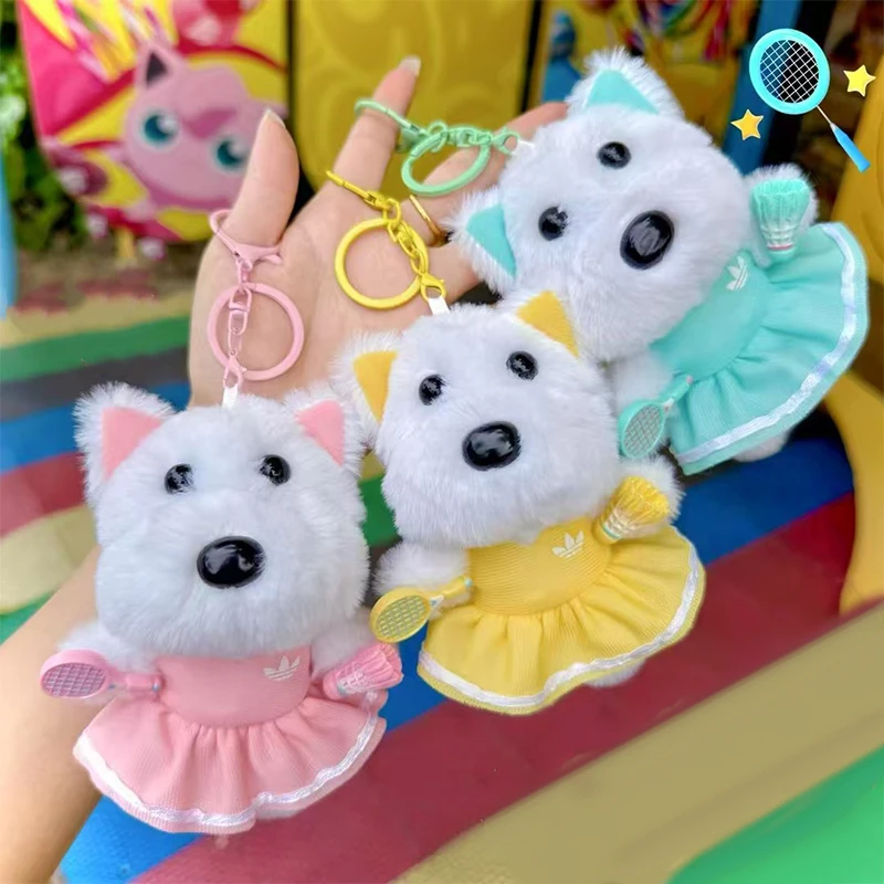 

Plush West Highland Little Dog Cartoon Keychain Pendant Doll 1Pc