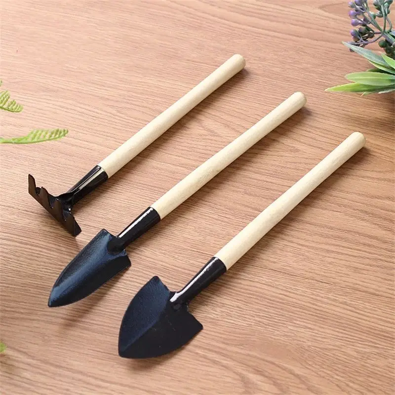 3Pcs/Set Mini Garden Tool Set For Garden Plants Flower Pot Cactus Vegetables Digging Weeding Indoor Small Plants Garden Tools