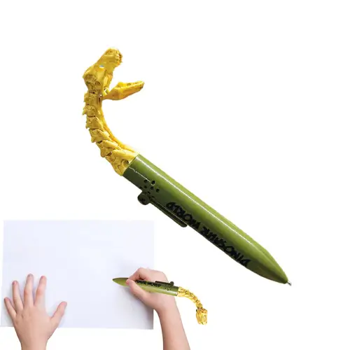 Imagen 2 del producto Bolígrafo de Gel de dinosaurio divertido y bonito, accesorio de broma, bolígrafo de tinta de Gel de dinosaurio de boca abierta para adolescentes mayores de 5 años, diario escolar