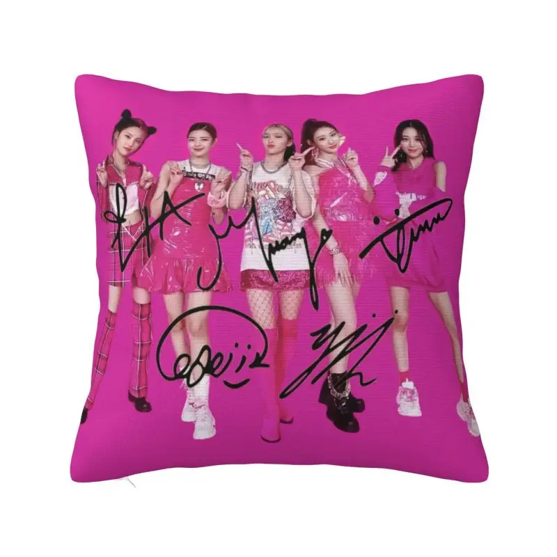 Kpop Group Itzys Korean Girls Singer Modern Throw Pillow Cover Bedroom Decoration Car Cushion