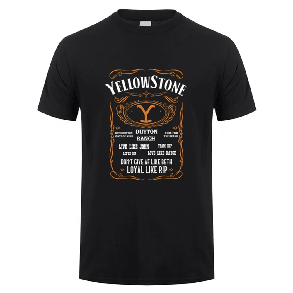 Yellowstone Dutton Ranch T Shirt Men Print High Quality Cotton Yellowstone Tshirt  21 Colors  LSD-002