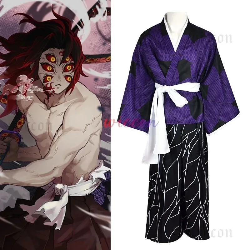

NewKokushibo Cosplay Costumes Anime Demon Killer Kimono Tsugikuni Michikatsu Anime Anime Demon RolePlay Outfits Carnaval2025