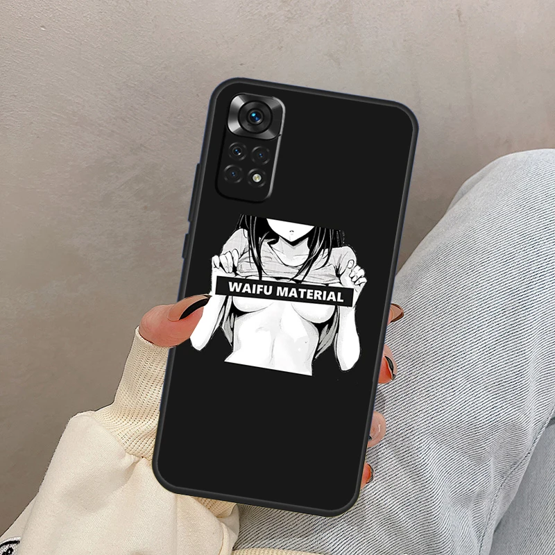 Anime Senpai Waifu Sugoi para Xiaomi Redmi Note 14 9 10 11 12 13 Pro 12S 11S funda para Redmi 15C 14C 12C 10C 13C