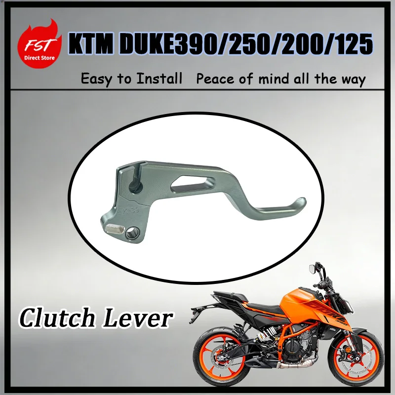 FOR KTM DUKEADVRC 390 125 200 250 CNC Two-Finger Clutch Lever Labor-Saving Short Foldable Arm with Optimized Leverage Color: Red