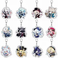 Anime Keychain Impact Venti Hutao Zhongli Diluc Xiao Men Car Keychains Accessories Cute Bag Pendant Key Ring Fans Gifts