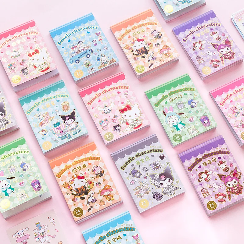 24 страницы Sanrio милое женское сердце в японском стиле Kuromi Cinnamoroll мягкая игрушка