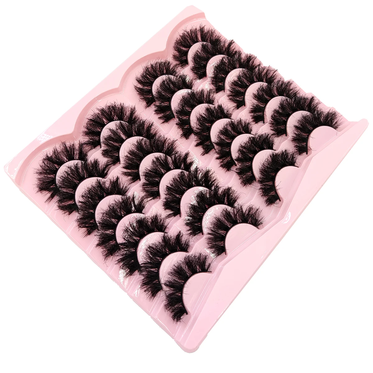 new 14 pairs false mink eyelashes fluffy false eyelashes thick and dramatic cat eye eyelashes long strip Wispy natural