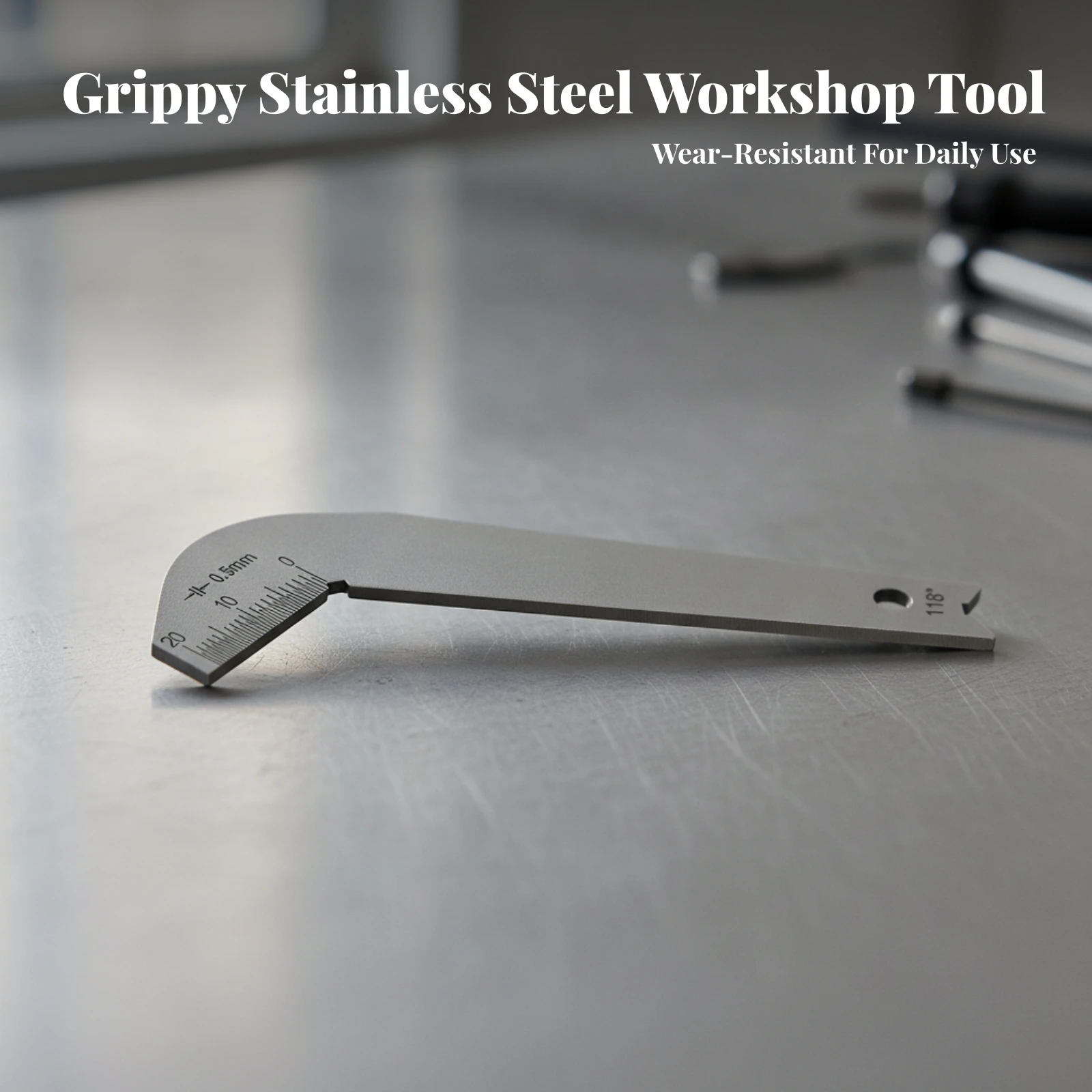 Drill Bit Leading-Edge Gauge Laser-Marked Drill Bit Angle Gauge Measuring Tool Precision Readable for Machinists, Workshop