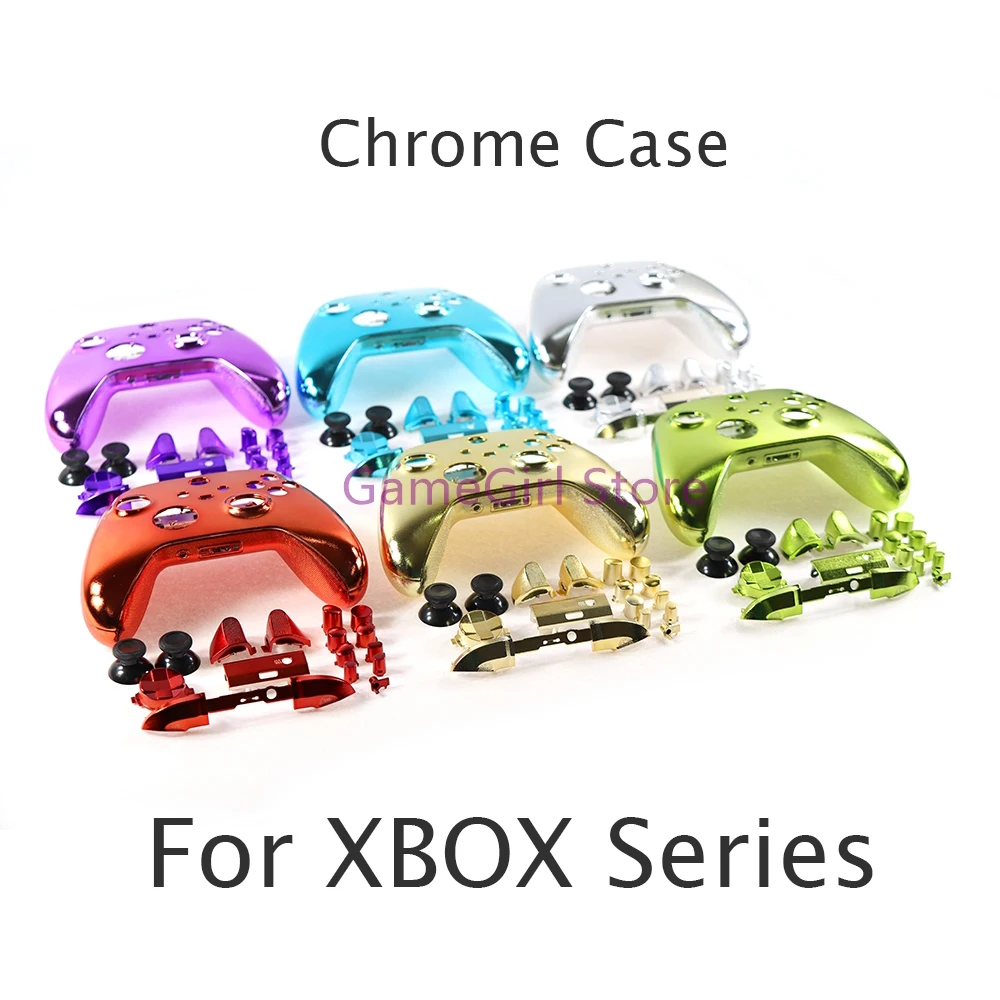 10sets Chrome Plating Multicolor Full Set Housing Shell Case with Buttons For Xbox Series X S Replacement