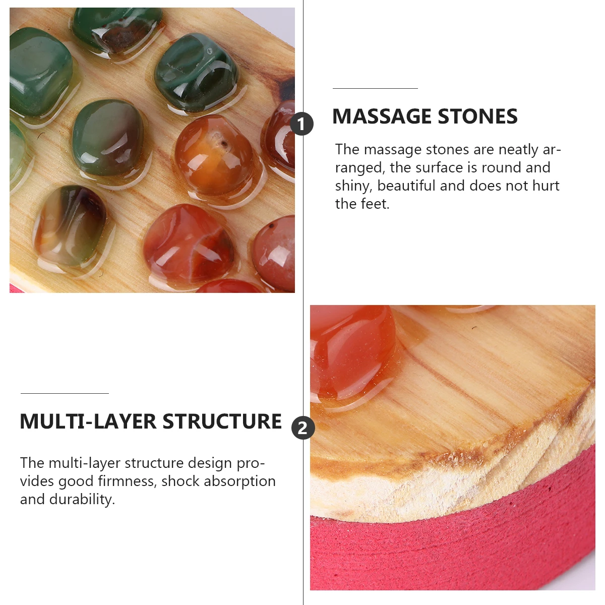

Massage Slippers Acupoints Sandals Foot Health Shoes The Cross Agate Bamboo