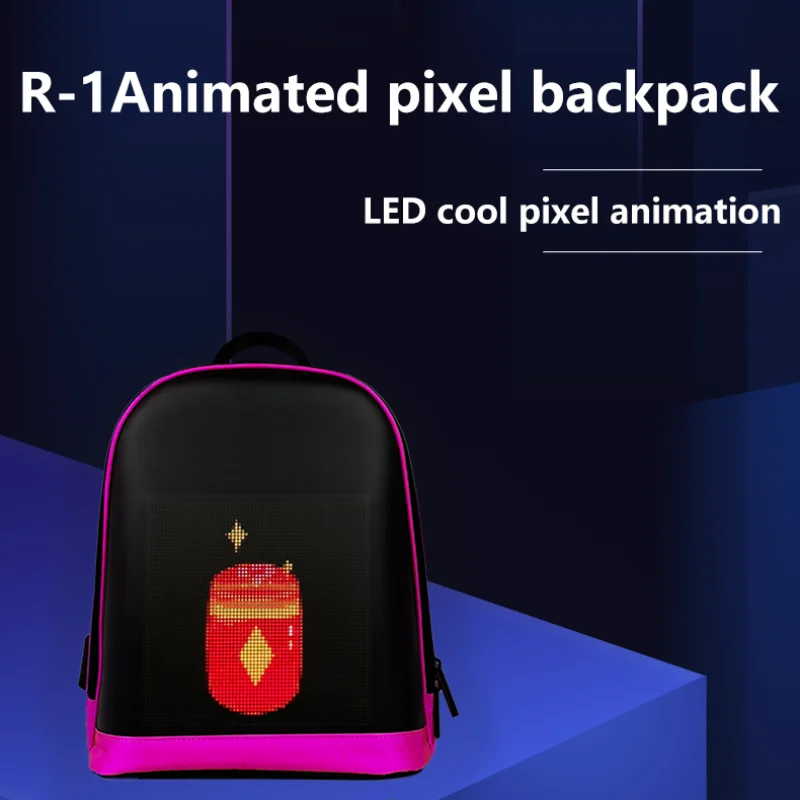 LED motorcycle bag travel street storage personality light screen mobile phone Bluetooth wheel cast animation sports backpack