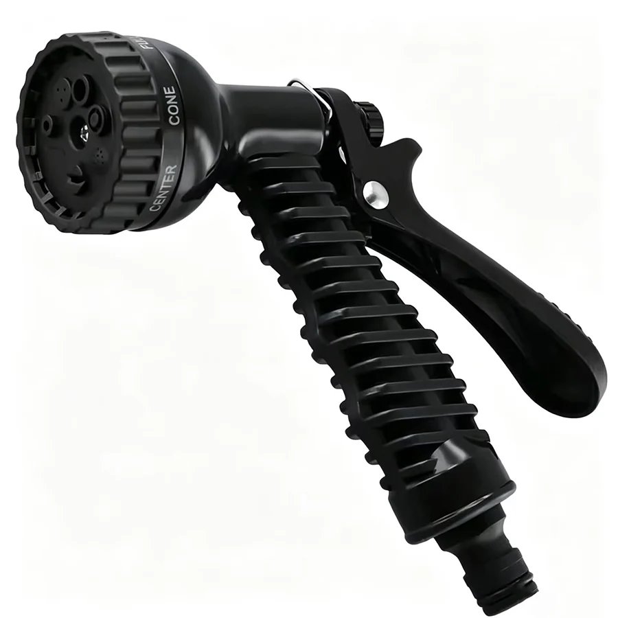 High-pressure Water Gun With Adjustable Nozzle, Multi-Functional Garden Tool, Non-slip Handle And universal Connector. Provides