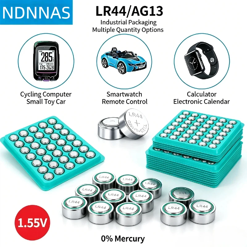 LR44 AG13 150mAh Alkaline Battery, Compatible with SR44, for Calculator, Remote, Clock & Key Fob