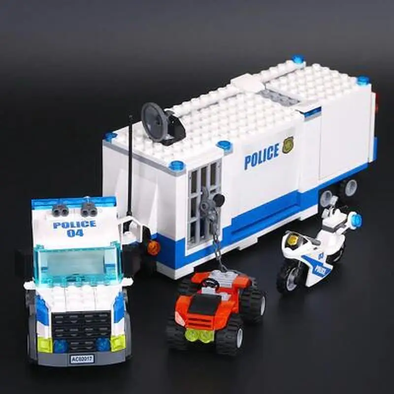 In Stock 374pcs Mobile Command Center Building Blocks Fit 60139 Brick Model Educational Toys For Children Birthday Gifts