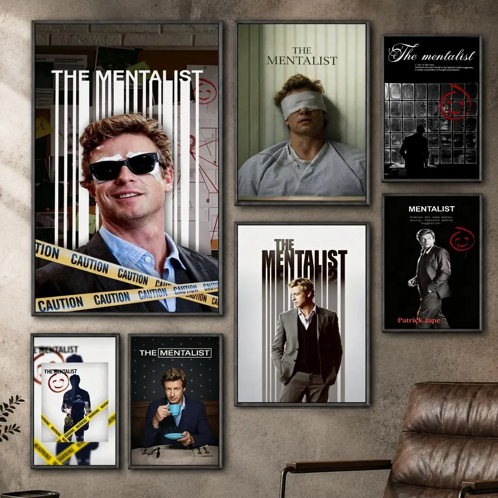 Series The Mentalist Patrick Jane Crime Mystery Poster  PP Self Adhesive Home Garage Dorm Bar Wall Decor Aesthetic Retro Gift