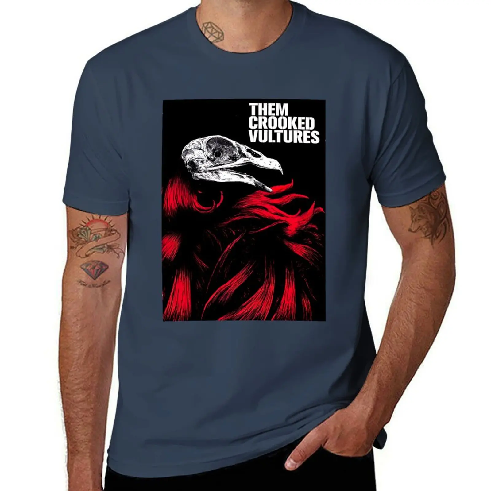 

them crooked vulture josh homme qotsa T-Shirt man t shirt cotton man t shirts for men man t shirt graphic T-Shirt
