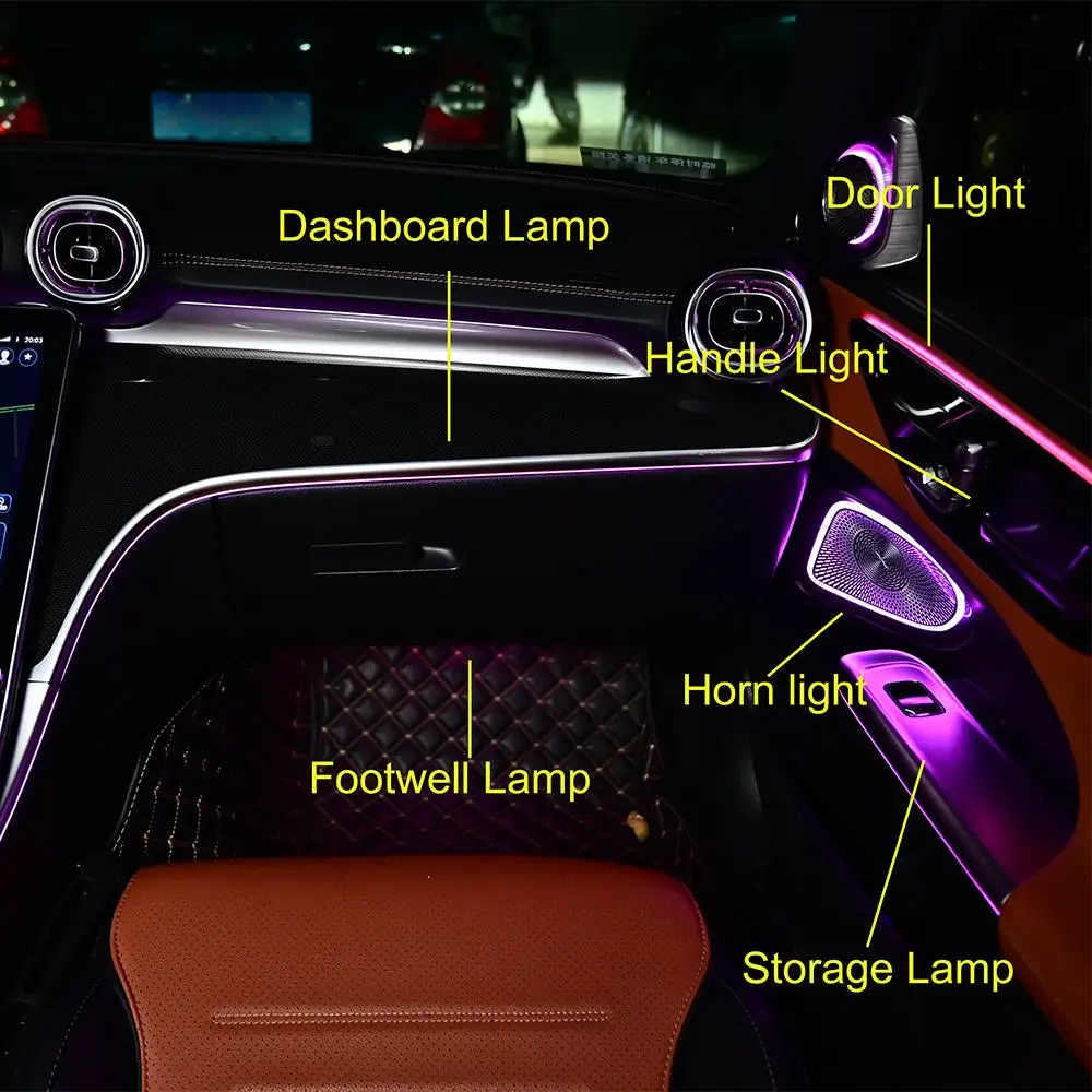 

256-Color RGB 22 in 1 Ambiance LED Light Car LED Retrofit Ambient Lighting Innovative Car Light Accessories