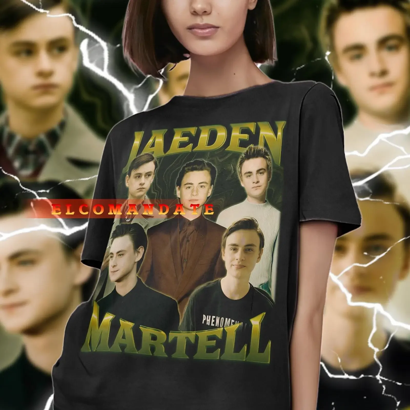 Vintage Jaeden Martell Homage T Shirt 90s Retro Casual Fan Merch  Top vintage Washed Versatile Top For Everyday Wear Unisex