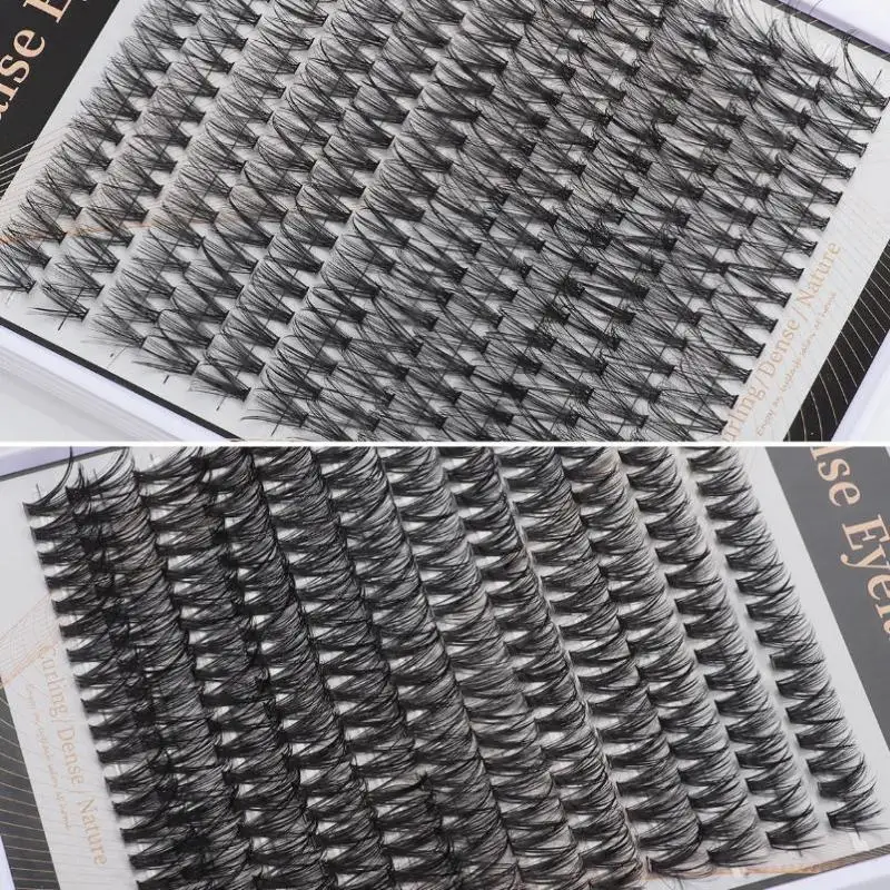 New 240PCS DIY Mix Clusters Kit 30D/40D Individual False Eyeashes Wispy Fluffy With Applicator Tools Self-Grafting At Home