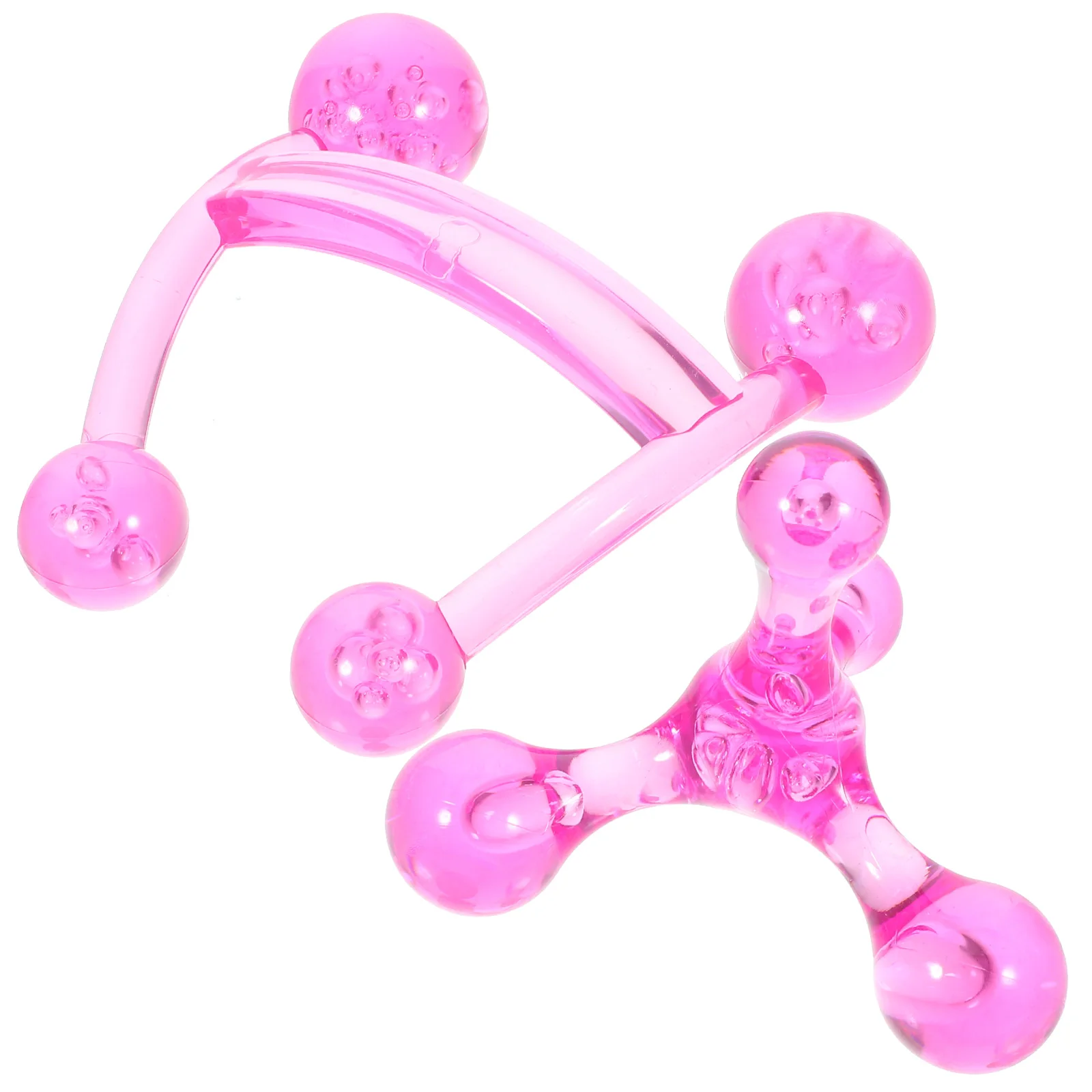 

2pcs Handheld Massager Mini Manual Back Neck Shoulder Body Relaxing Tool Sturdy PVC Comfortable Handle Stress Relief Gift Blue