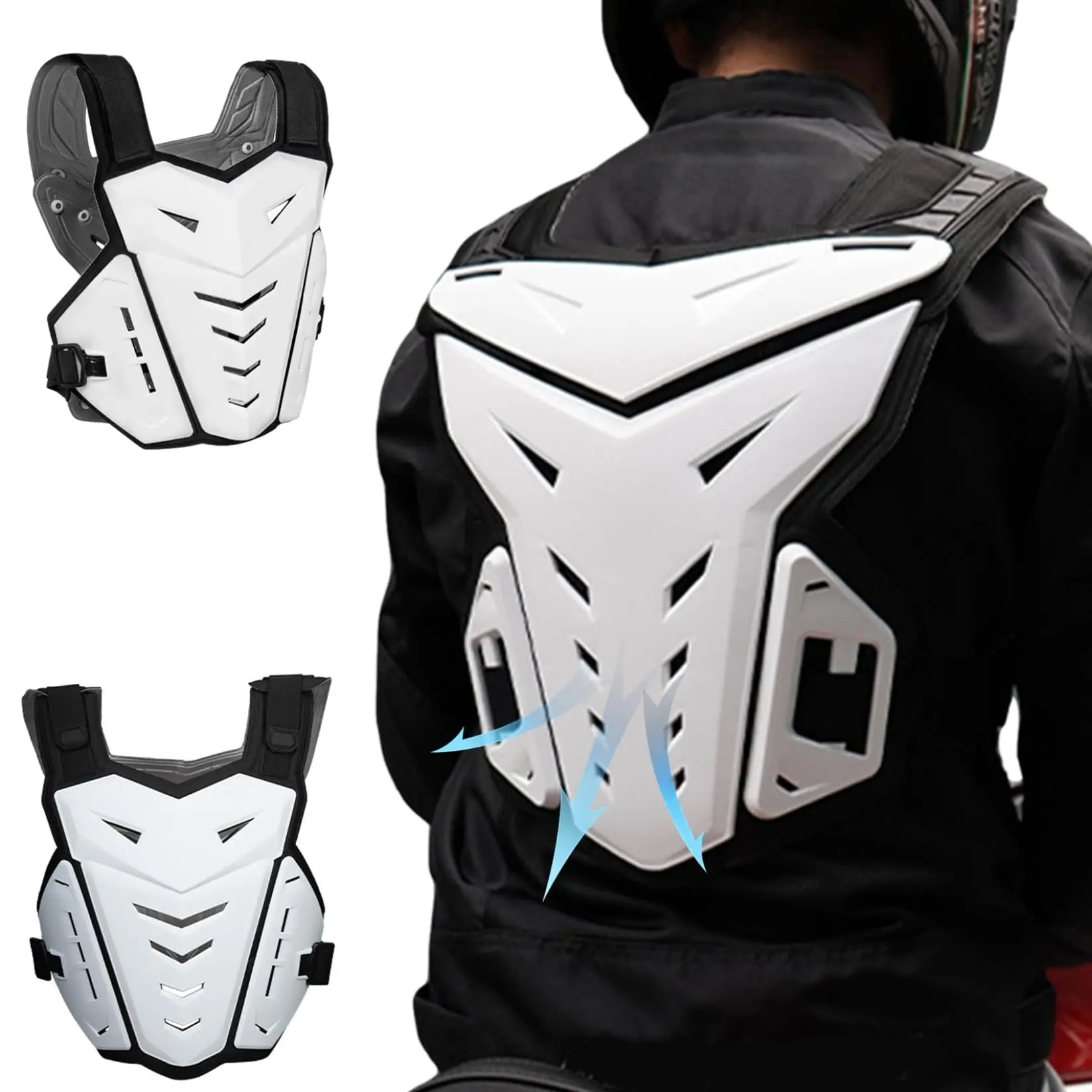 

Tactical Motorcycle Armor Breathable Lightweight Motorcycle Vests Multi-Directional Protection Dirt Bike Gear for Cycling Riding