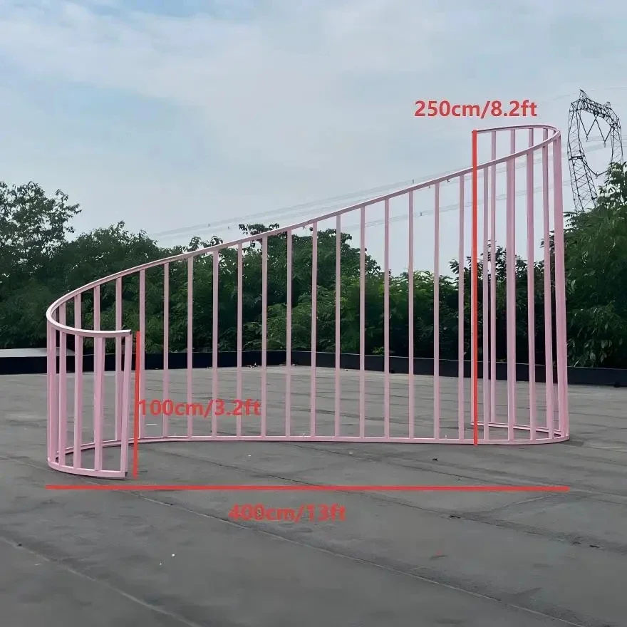Eleganter S-Bogen Hochzeits-Hintergrundständer Eisenrahmen für Outdoor-Hochzeiten Weihnachten & Event-Dekoration – Detail 1