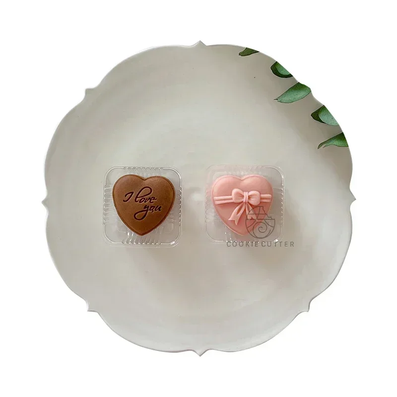 20g Mini Love Shape Gift Mooncake Mould Mid-Autumn Festival Green Bean Cake Chocolate Cookie Stamp Valentine\'s Day Pastry Mold