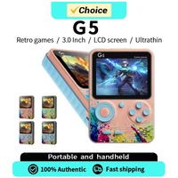 G5 Retro Game Console 500+ Classic Games, 3.0-Inch HD Display, Rechargeable 1020mAh, Lightweight & Portable, Cute Macaron Style