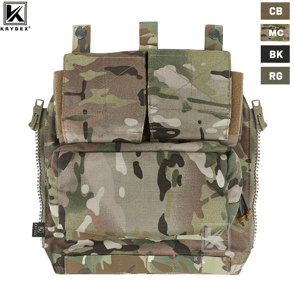 

KRYDEX Tactical Panel Backpack Zip-On Bag For CPC NCPC AVS JPC 2.0 Plate Carrier Vest Airsoft Combat Hunting Accessories Bag