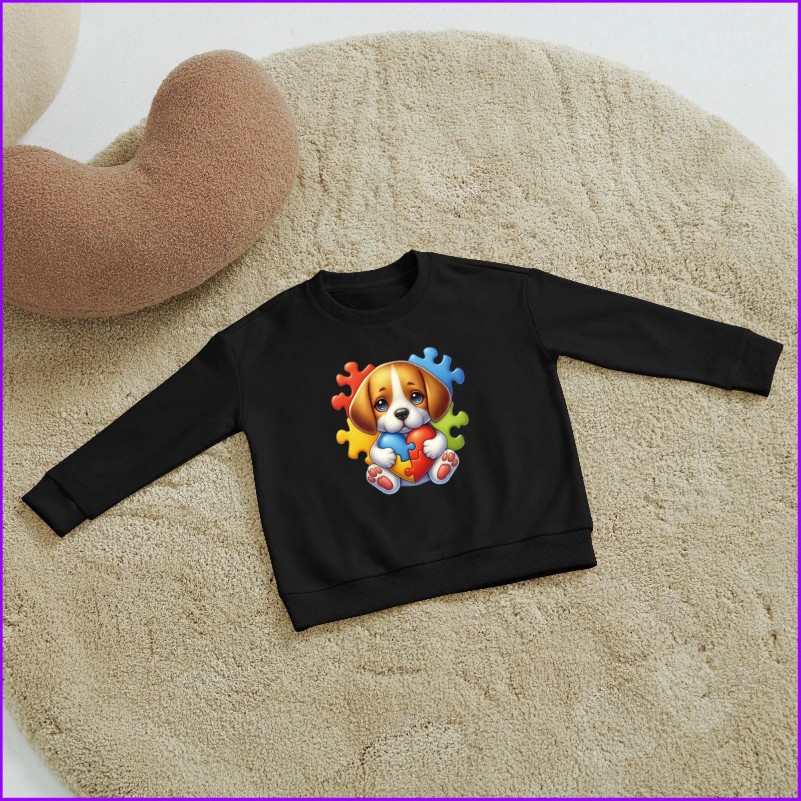 Beagle With Autism Puzzle Heart Dog Sja593 Kids Boys Girls Hoodies Sweatshirts Children'S Baby Clothes Hoodies Clothing Sweatshi