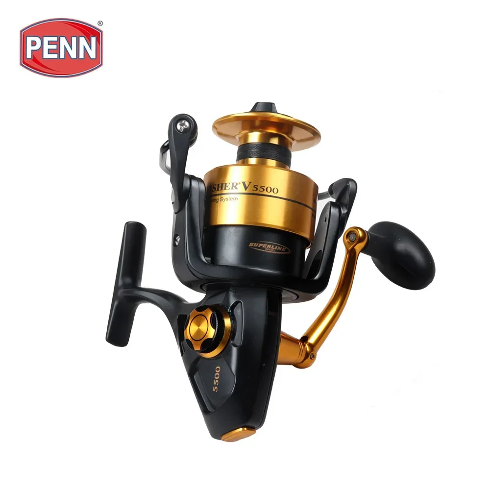 100% Original PENN SPINFISHER V SSV 3500-10500 Spinning Fishing Reel 5+1BB Full Metal Body Saltwater Boat Penn fishing reel