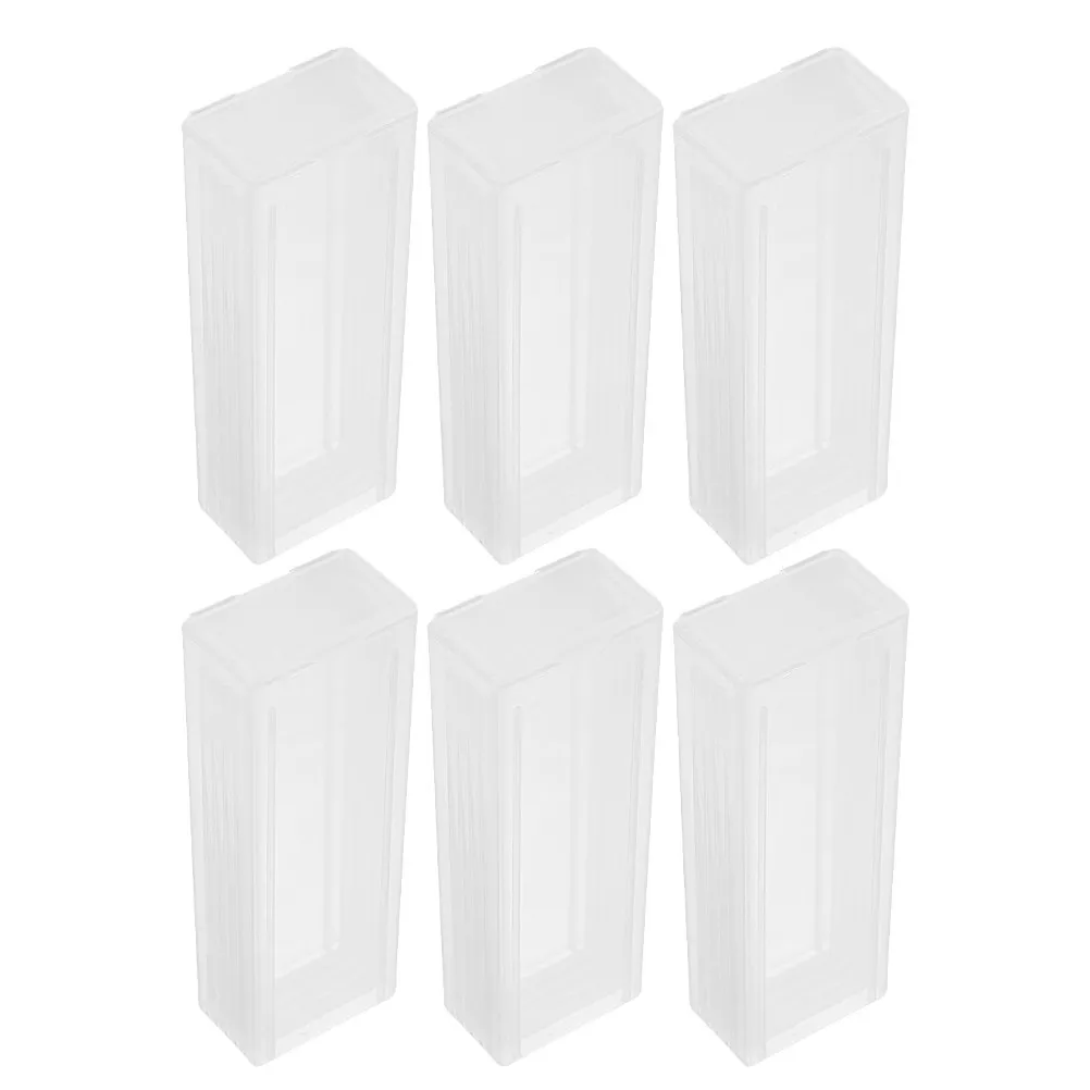 6Pcs Microscope Slide Storage Box Plastic 5-Slot Glass Holder for Laboratory Science Classroom Slide Organizer