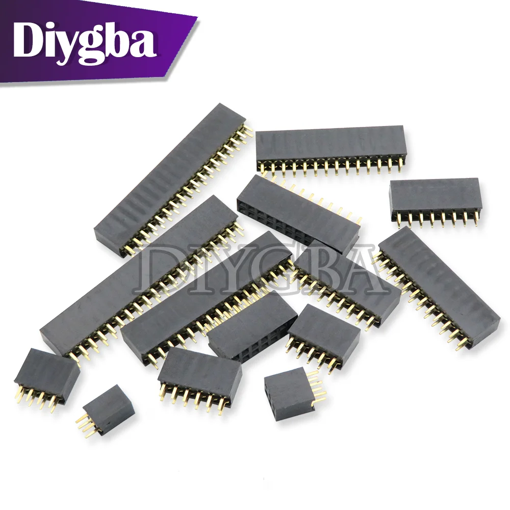 10PCS/LOT Double Row Pin Female Header Socket Pitch 2.54mm 2*3PIN 4PIN 5PIN 6PIN 7PIN 8PIN 9PIN 20PIN Connector For arduino