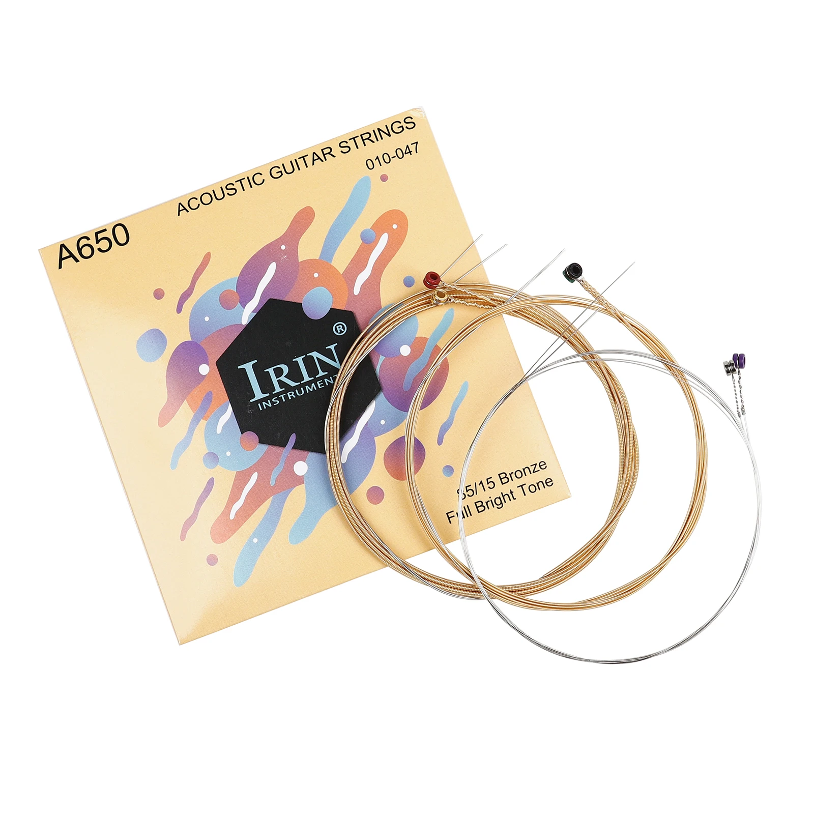 IRIN A650 Guitar Strings 1-6 Phosphor Bronze Stainless Steel Wire Strings Acoustic Folk Guitar Musical Instrument Accessories