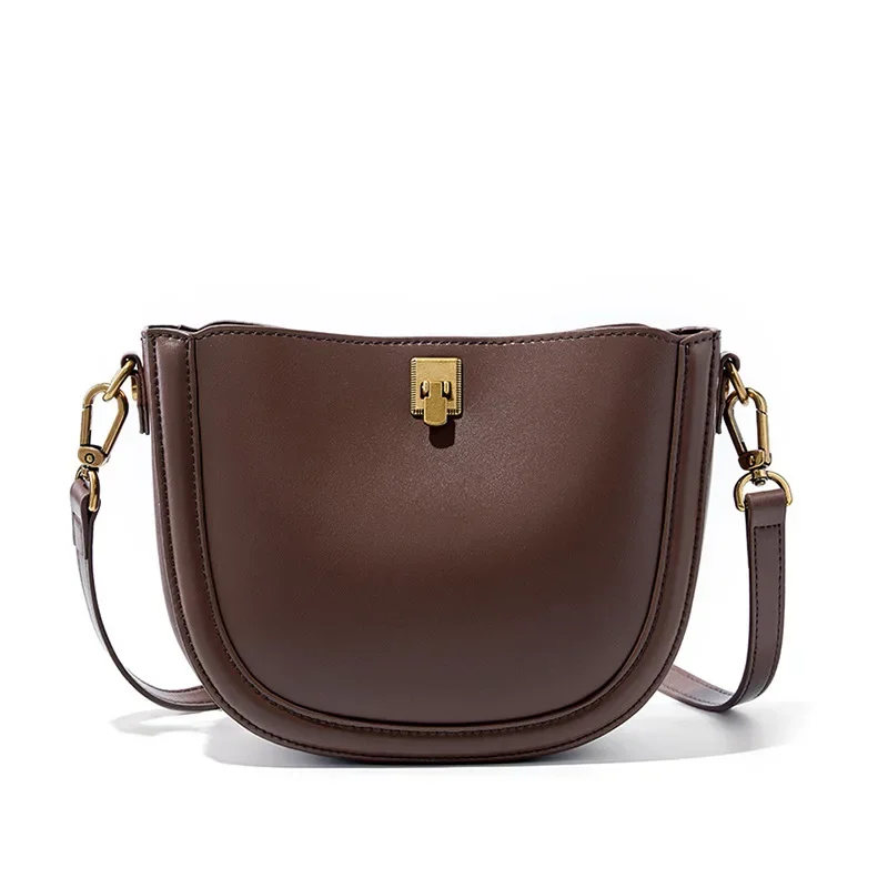 

New 2024 Women Messenger Bag 100% Genuine Leather Soft Girls Shell Travel Handbag Elegant Shoulder Purse Lady Phone Bags