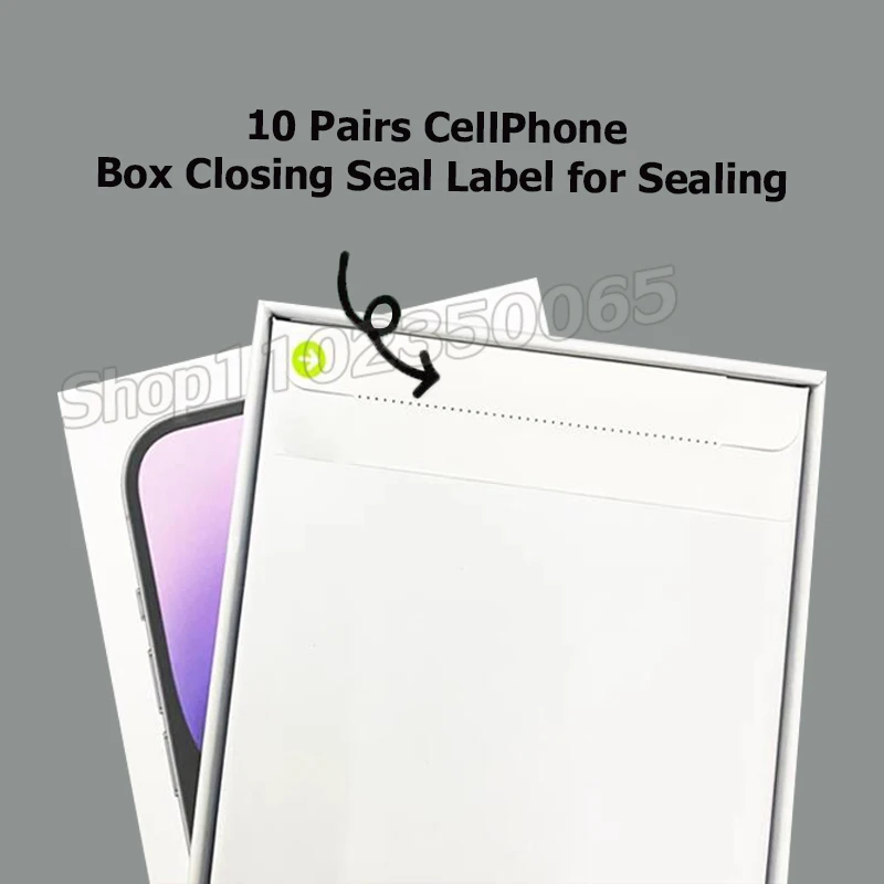 10pcs UP and 10pcs Down New Phone Box Paper Seal Stickers with Words For iPhnoe 16 15 14 Pro Max Plus Outer Packing Wrap Sealing