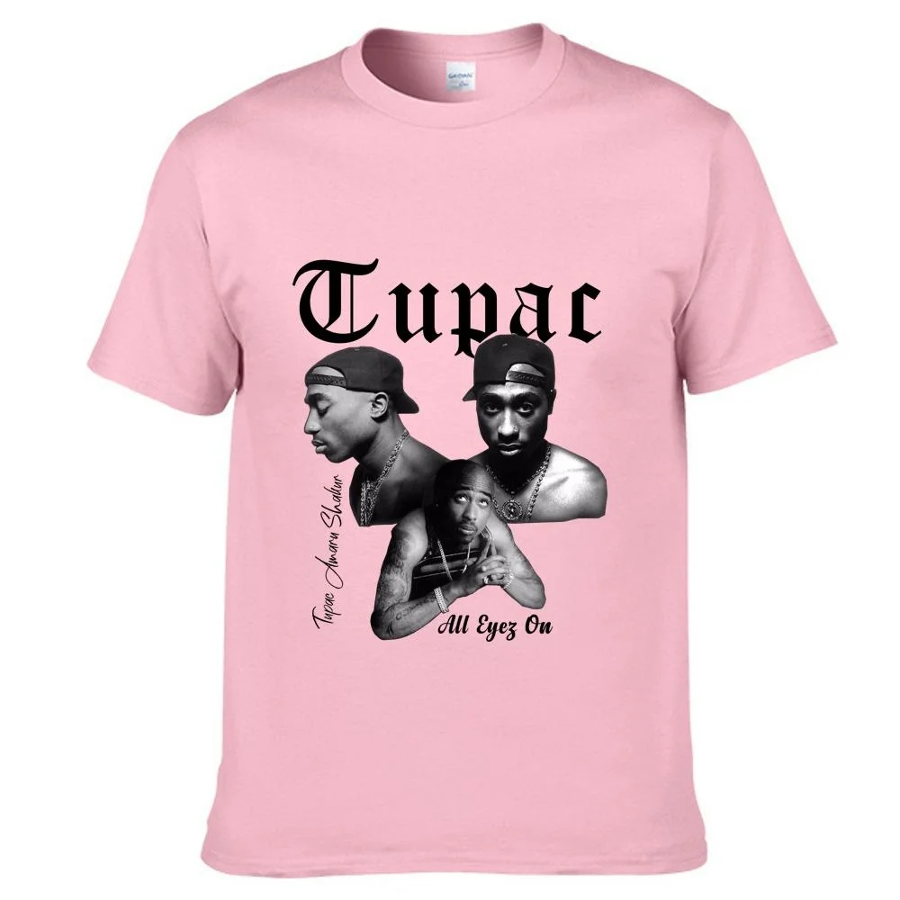 Tupac 2pac Pure Cotton EU size top streetwear graphic harajuku men tshirt harajuku comic Japanese man clothing