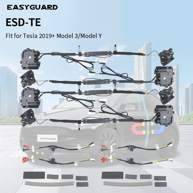 

EASYGUARD Автоматическая электрическая система плавного закрывания дверей с функцией предотвращения защемления и бесшумным механизмом для Tesla 2019+ Model 3/Model Y