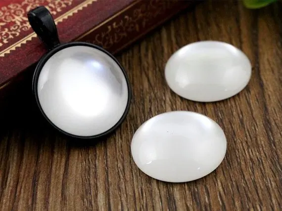 New Fashion 10pcs/Lot 20mm White Color Flat Back Resin Cabochons Cameo,Fit 20mm Cameo Base-V5-29