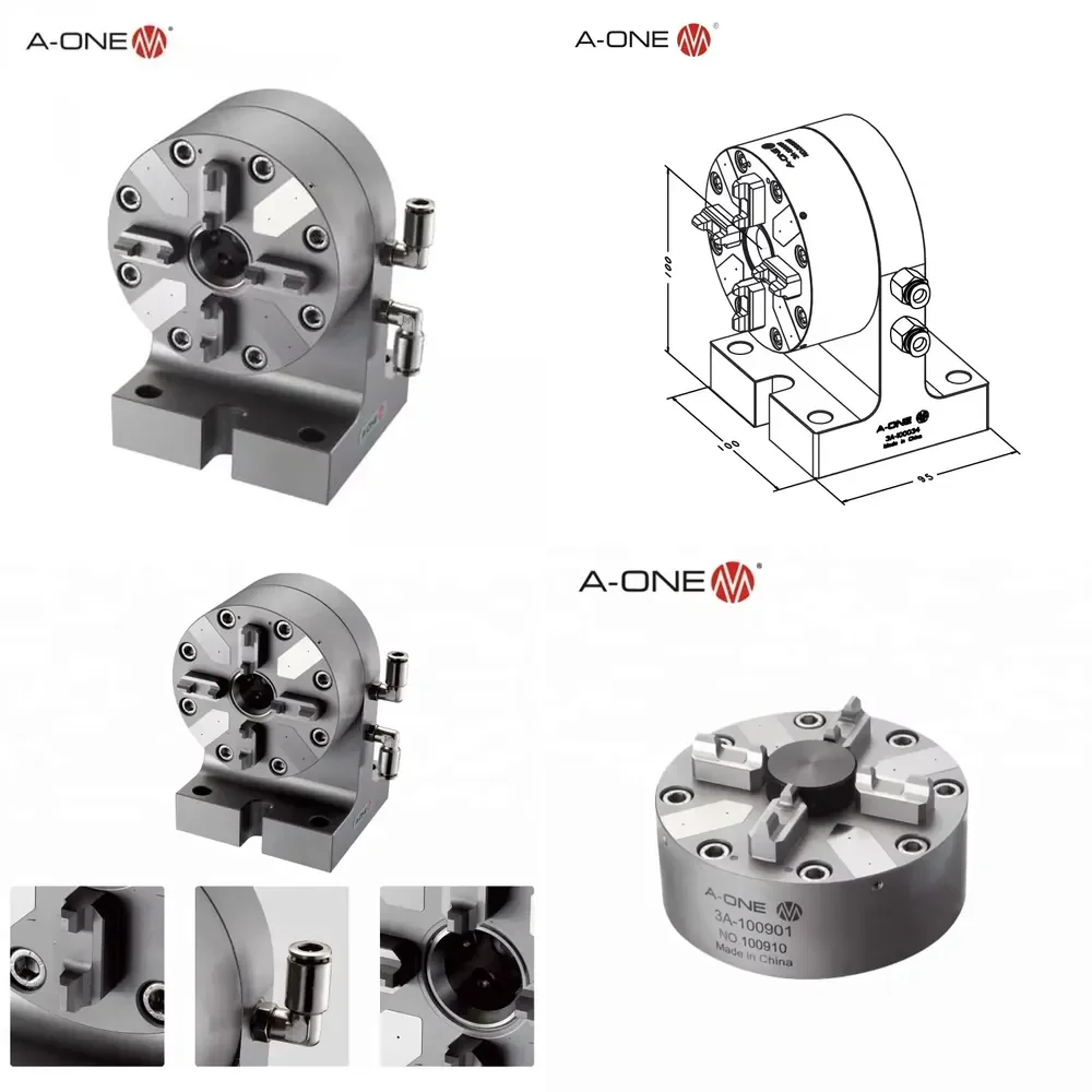 

For Power Pneumatic Stainless Steel Lathe Chuck 3A-100034 for CNC Machine Center Use Mechanical Locking