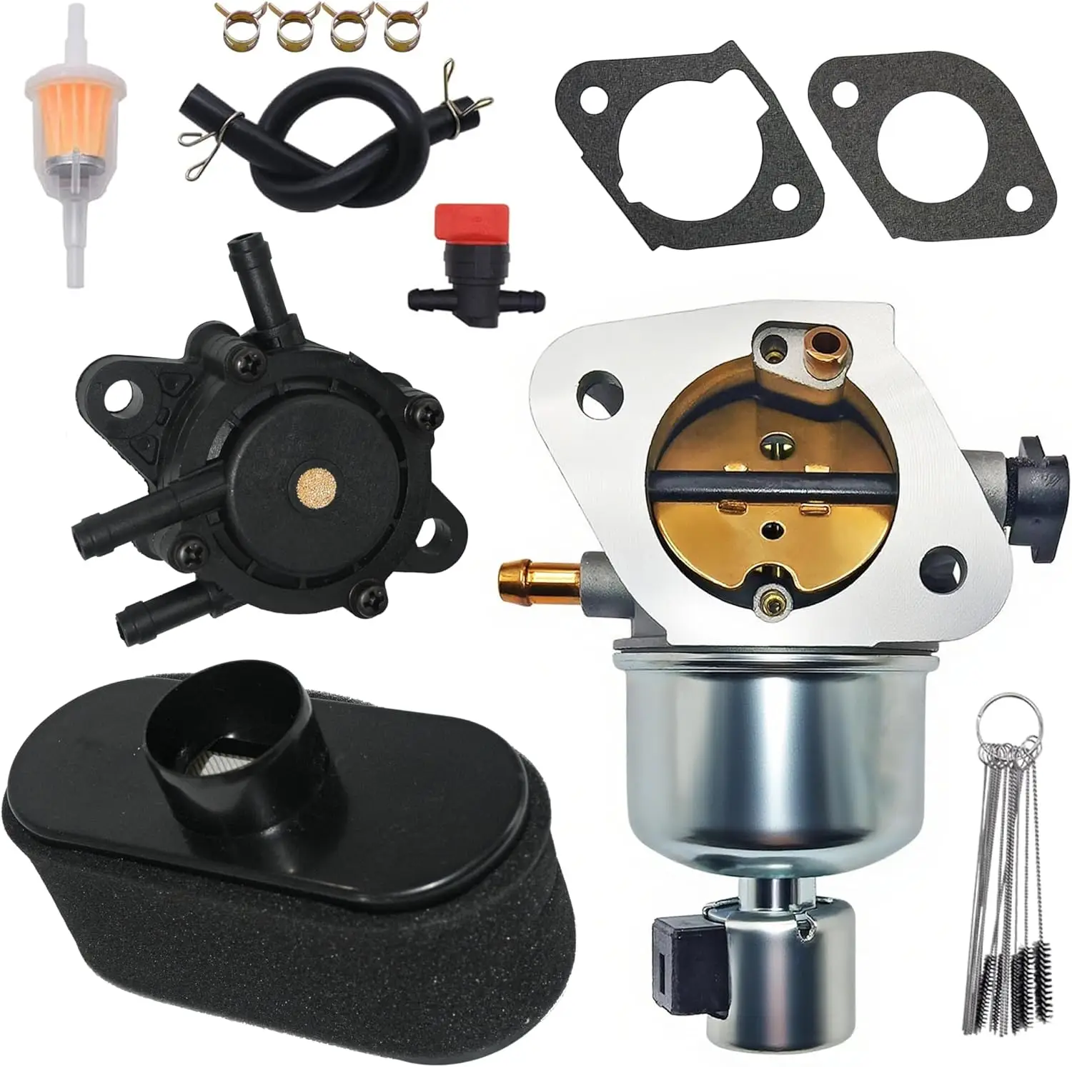 15004-0985 Carburetor Fit for Kawasaki FR651V FR691V 23HP Engine Replace for15004-0984-0826With Fuel Pump Air Filter Tune Up Kit