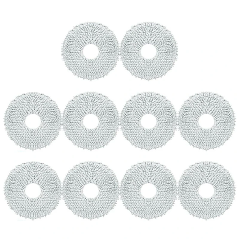 10Pcs Fit For Conga 11090 Spin Revolution Mop Cloth Rag Robot Vacuums Replacement Spare Part Kit