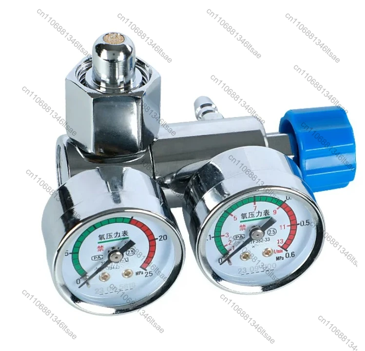 Accessories 1pcs double gauge pressure valve qf-2 interface valve pressure gauge