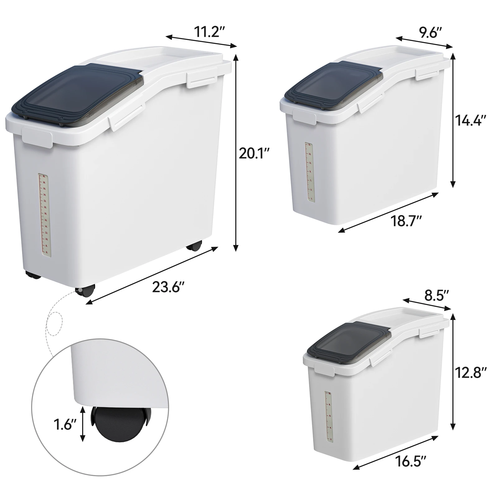 밀폐형 애완동물 사료 보관 용기 대형 애완동물 사료 상자 쌀통