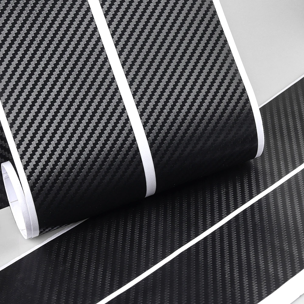 4PC Car Door Sill Pedal Carbon Fiber Protective Film Anti-scratch And Waterproof Sticker For Nissan Nismo Qashqai Sylphy X-Trail