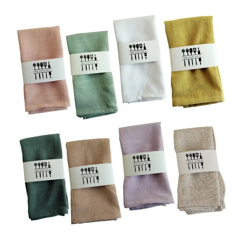 40x40cm Square Cotton Linen Napkin Cloth for Hotel Home Restaurant Table Napkins Party Decoration