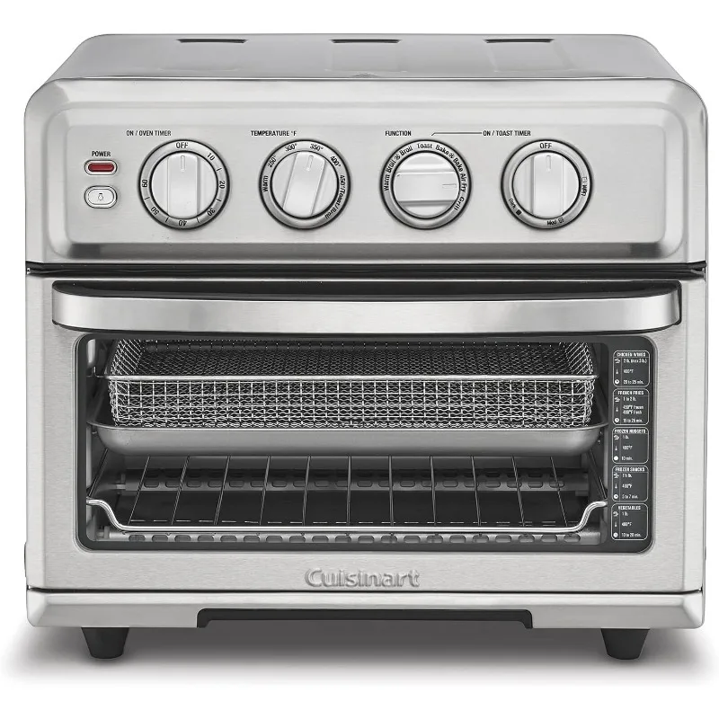 

Cuisinart Air Fryer + Convection Toaster Oven, 8-1 Oven with Bake, Grill, Broil & Warm Options, Stainless Steel, TOA-70