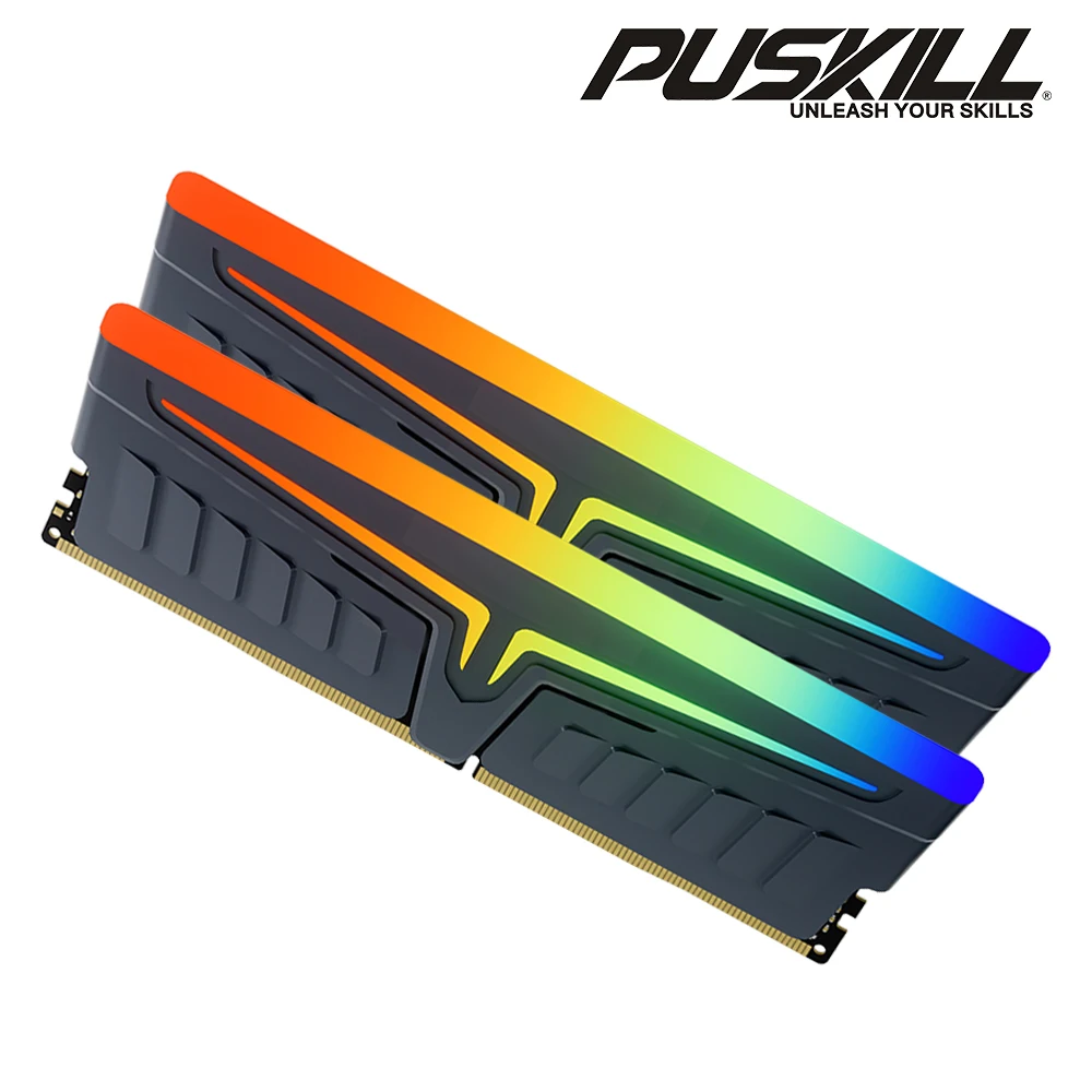 PUSKILL DDR5 Memoria RAM 16GBx2 6400MHz 6800MHz 7200MHz RGB DIMM for Computer PC Desktop Memory