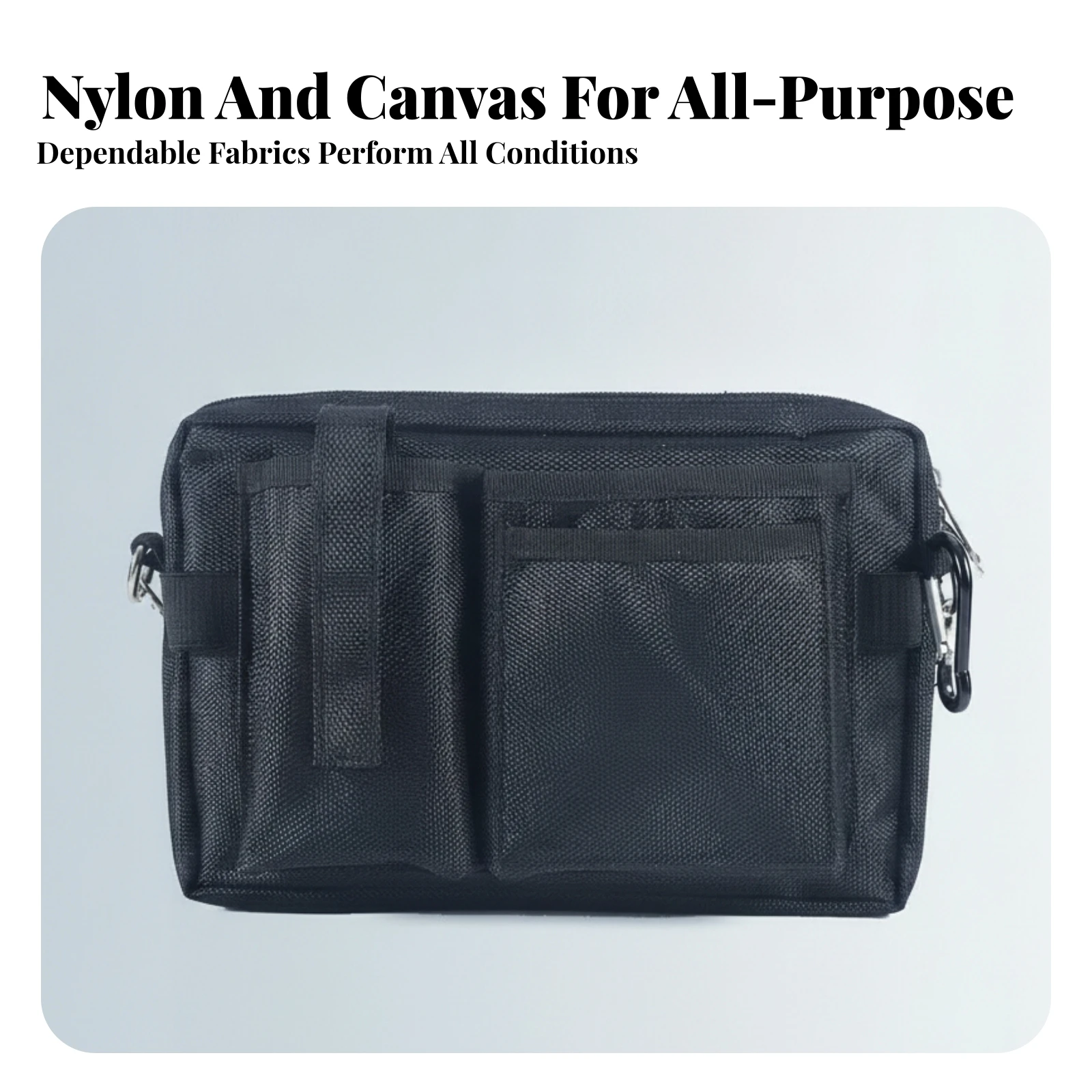 Adjustable Strap Wear-Resistant Sturdy Compact Utility Pouch Utility Organizer Pouch Waist Tool Bag Rectangular Tool Waist Bag